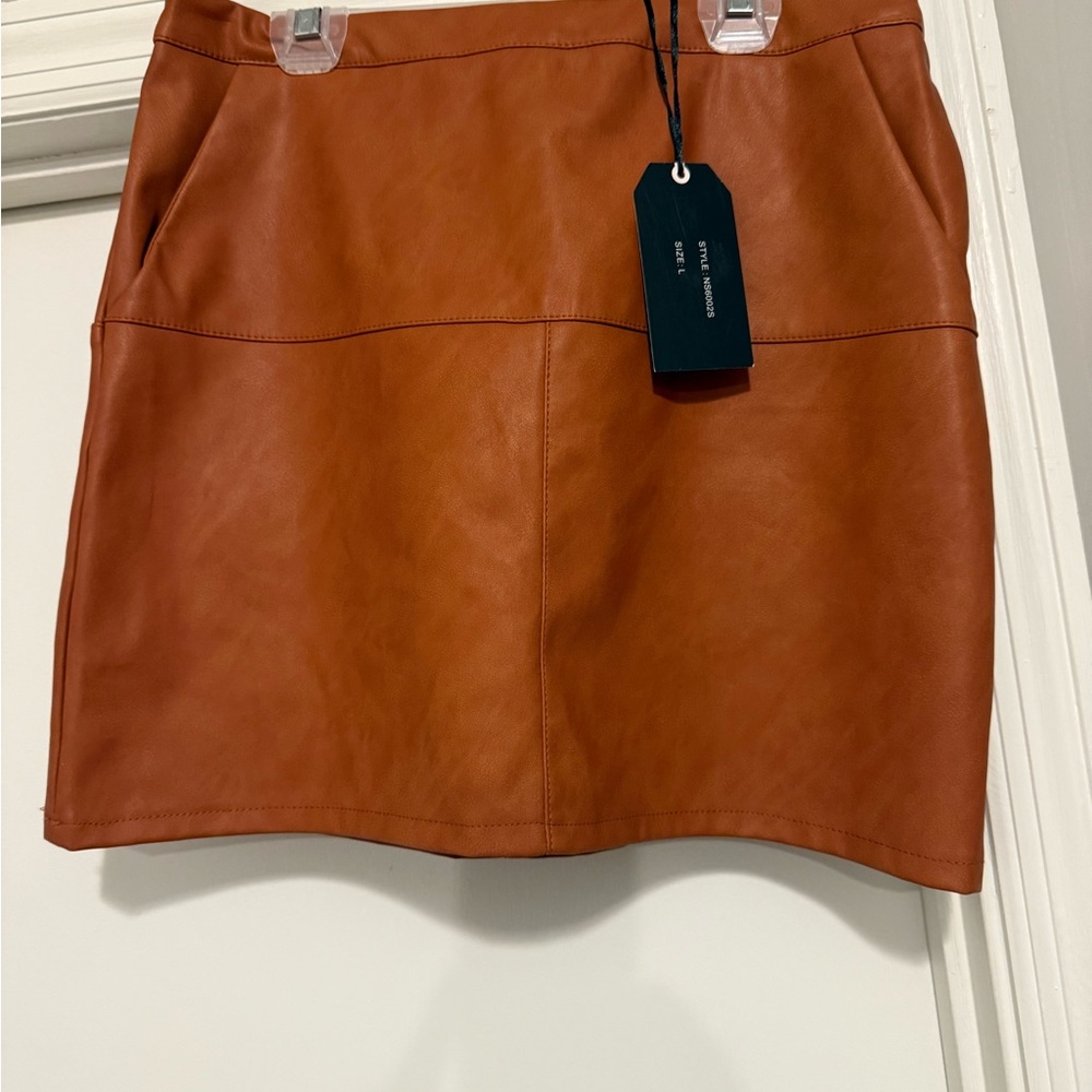 Stella Luce Faux Leather Mini Skirt
